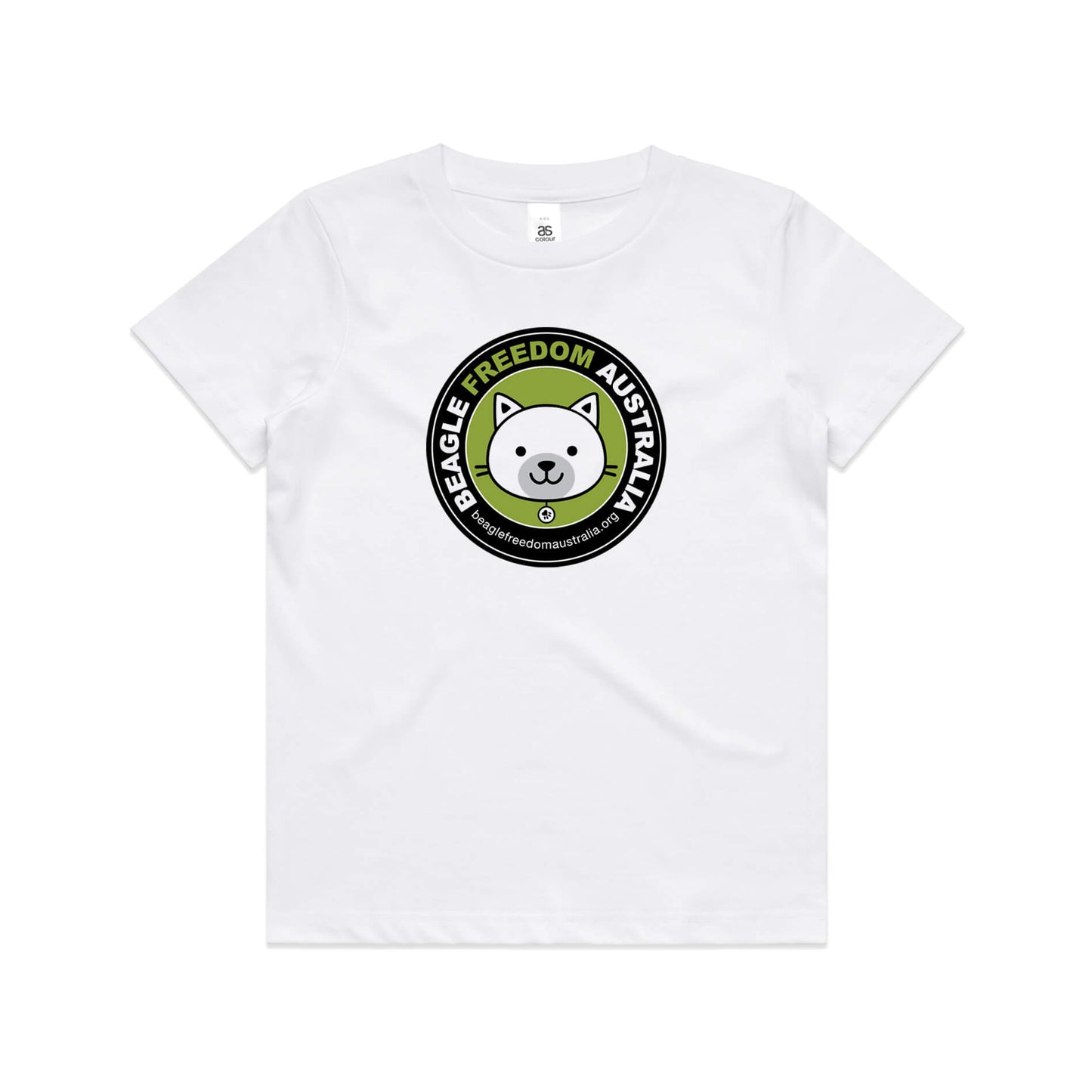Beagle Freedom Cat Kids Tee - White