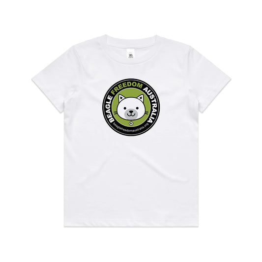 Beagle Freedom Cat Kids Tee - White