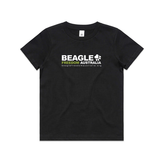 Beagle Freedom Aus Kids Tee - Black