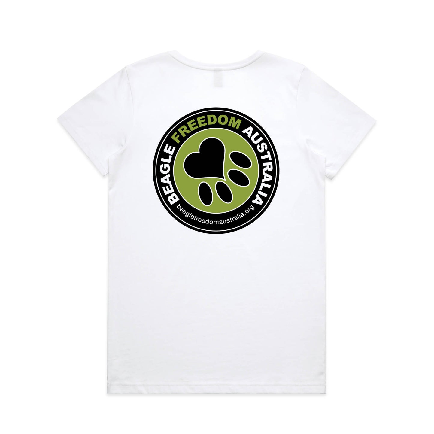 Beagle Freedom Aus Ladies Tee - White
