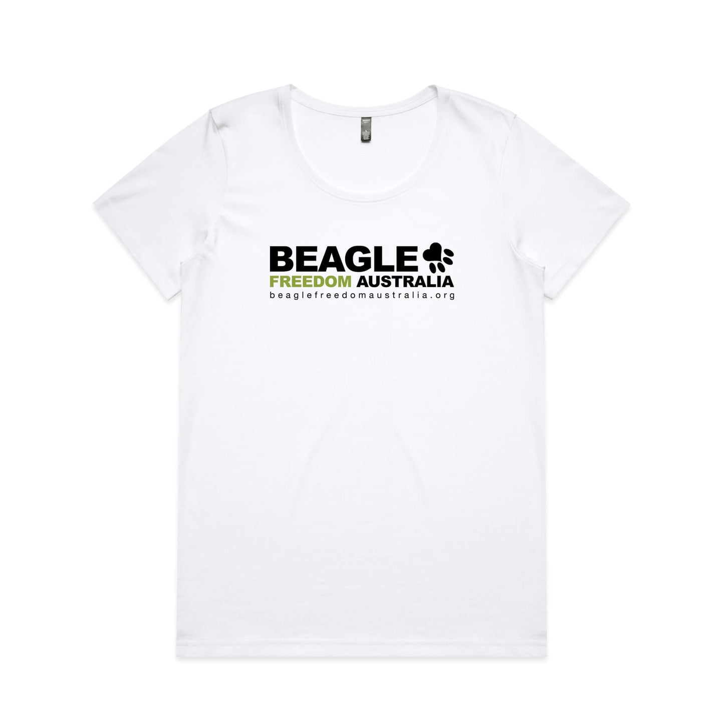 Beagle Freedom Aus Ladies Tee - White