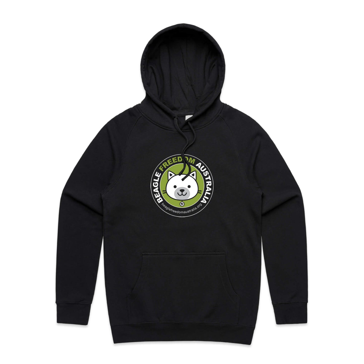 Beagle Freedom Cat Hoodie - Black