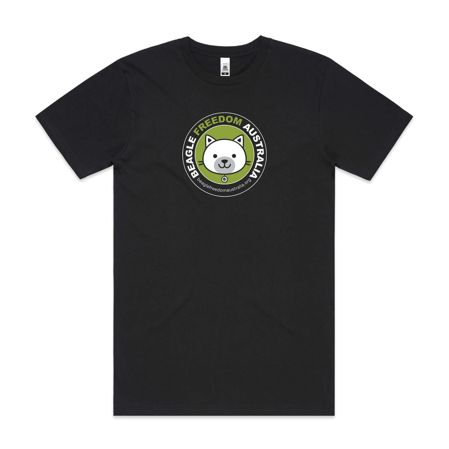 Beagle Freedom Cat Mens Tee - Black