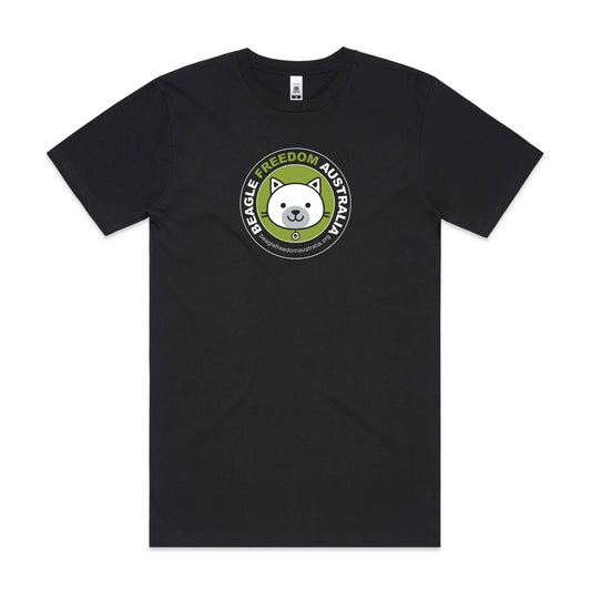 Beagle Freedom Cat Mens Tee - Black