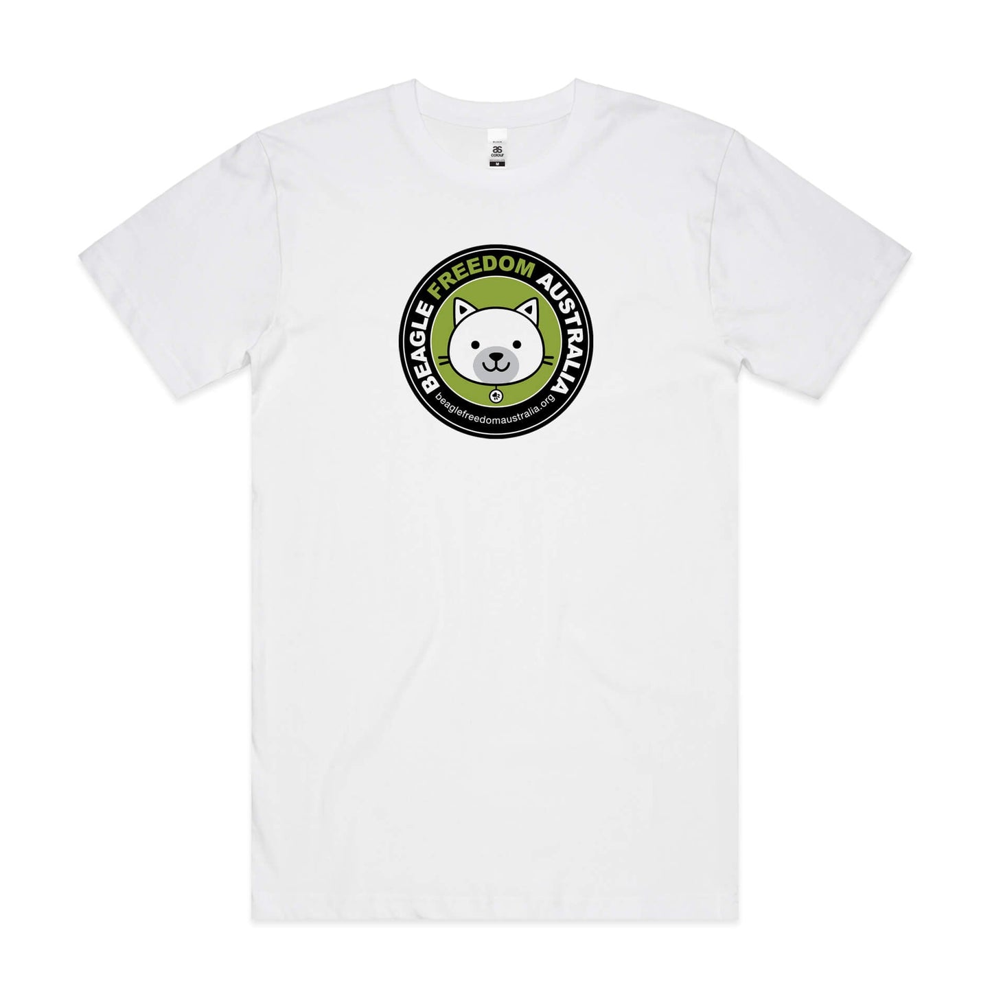 Beagle Freedom Cat Mens Tee - White