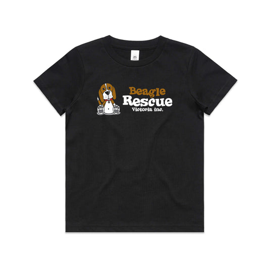 Beagle Rescue VIC Kids Tee - Black