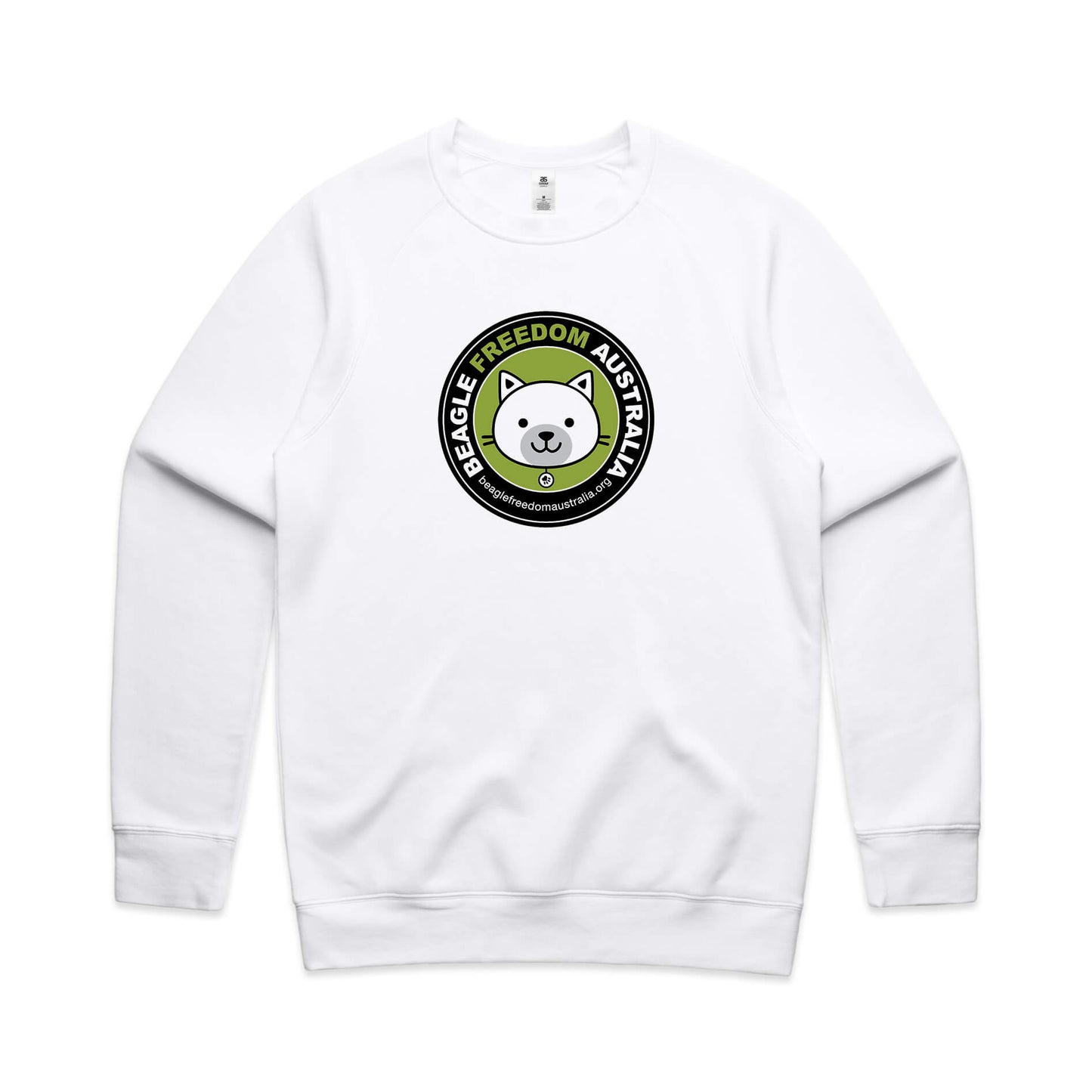 Beagle Freedom Cat Sweatshirt - White